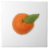 Carreau Mandarin avec feuille verte (Devant)