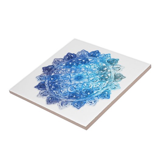 Carreau Mandela bleu (Côté)