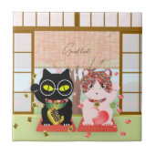 Carreau Maneki Neko Lucky Poiluna (Devant)