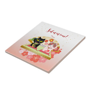 Carreau Maneki Neko Lucky Poiluna