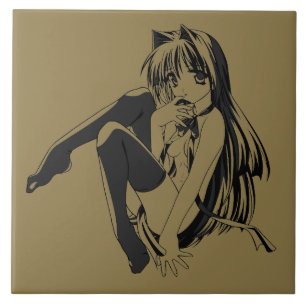 Carreau Manga, Neko Catgirl Furry Kawaii Loli