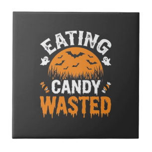 Carreau Manger des bonbons gâché Halloween Design_1
