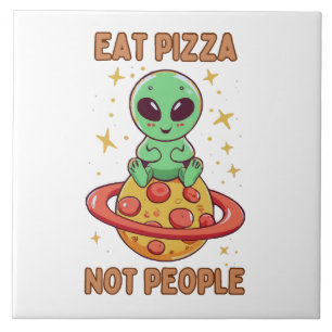 Carreau Mangez de la pizza pas des gens