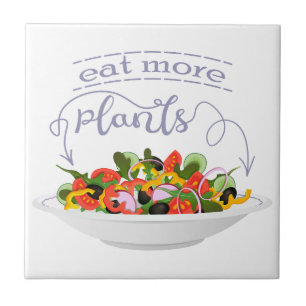 Carreau Mangez plus de plantes frais motivation salade let