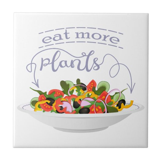 Carreau Mangez plus de plantes frais motivation salade let (Devant)