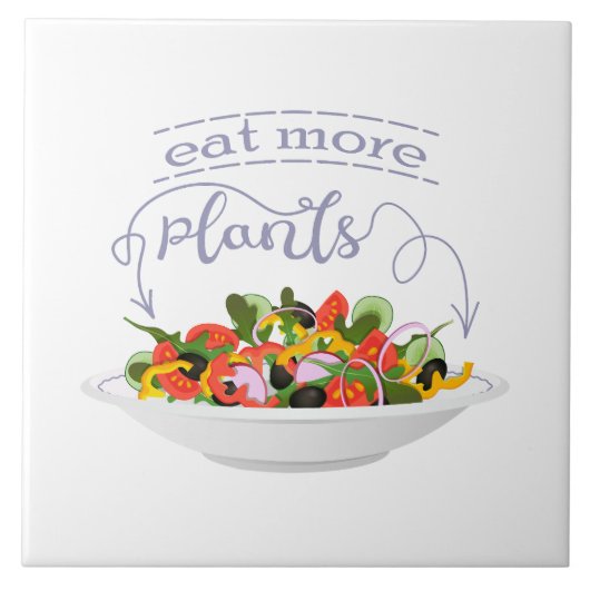 Carreau Mangez plus de plantes frais motivation salade let (Devant)