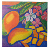 Carreau Mango à vie morte Tropical et Hawaiian art tuile (Devant)
