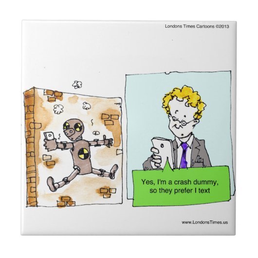 Carreau Mannequin de Test de Choc Drôle (Devant)