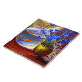 Carreau Mannheim - Bol de poisson rouge et fleurs (Côté)