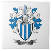 Carreau Manteau de crête de famille d'Armstrong des bras (Devant)