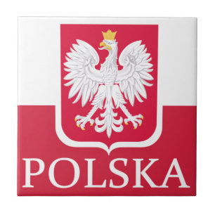 Carreau Manteau de drapeau de Polska des dessous de verre