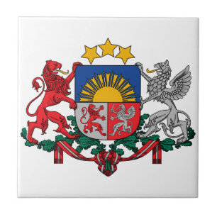 Carreau Manteau de la Lettonie des bras