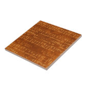 Carreau Manuscrit médiéval de musique, couleur de rouille (Côté)