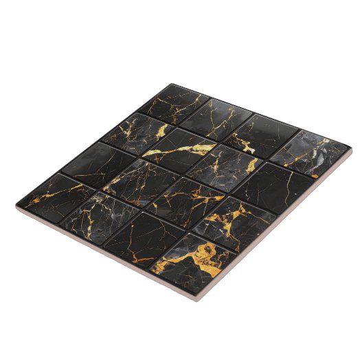 Carreau Marble Mix 4x4 Squares Blue ID1186b (Côté)