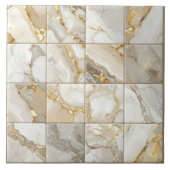 Carreau Marble Mix 4x4 Squares Ivory ID1186a (Devant)