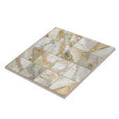 Carreau Marble Mix 4x4 Squares Ivory ID1186a (Côté)