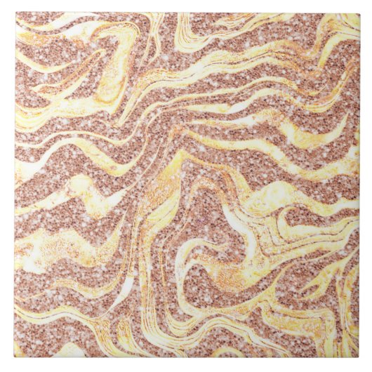 Carreau Marbly Blush Rose & Gold Parties scintillant migno (Devant)