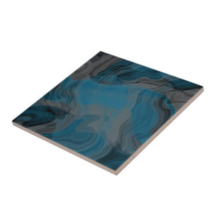 Carreau Marbre Abstrait Bleu et Gris