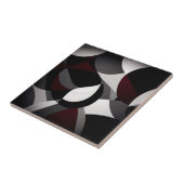 Carreau Marbre Abstrait Noir Blanc Et Rouge (Côté)