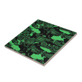 Carreau marbre abstrait vert noir (Côté)