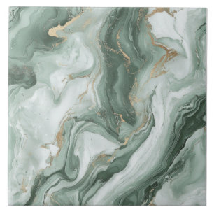 Carreau Marbre Abstrait Vert Sauge