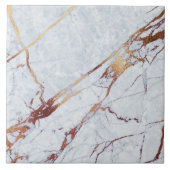 Carreau Marbre blanc à veines bronze ID1182b (Devant)