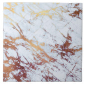 Carreau Marbre blanc à veines de bronze ID1182c (Devant)