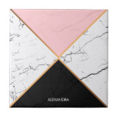 Carreau Marbre blanc avec les lignes d'or (Devant)