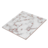 Carreau Marbre blanc Carrara Rose Gold Parties scintillant (Côté)