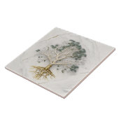 Carreau Marbre blanc d'illustration 3D de l'arbre de vie (Côté)