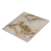 Carreau Marbre Blanc Doré Pailleté ID1171b (Côté)