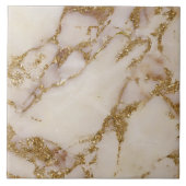 Carreau Marbre Blanc Doré Pailleté ID1171c (Devant)