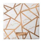 Carreau Marbre blanc et doré (Devant)