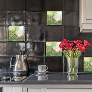 Carreau Marbre blanc Gold vert