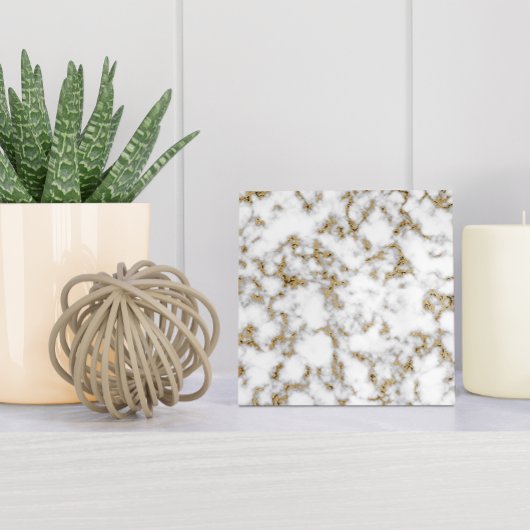 Carreau Marbre blanc moderne Gold Grey