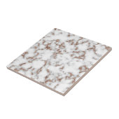 Carreau Marbre blanc moderne Rose Gold Grey (Côté)