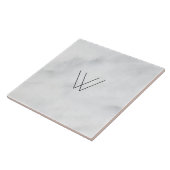Carreau Marbre blanc Monogramme (Côté)