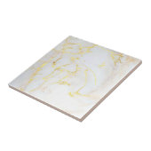 Carreau Marbre blanc Or Personnalisable Elegant Modèle (Côté)