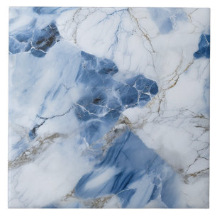 Carreau marbre bleu abstrait motif côtier