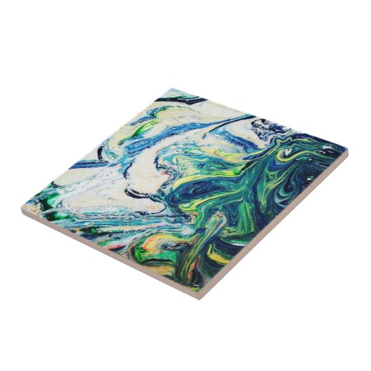 Carreau Marbre bleu et vert (Côté)