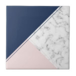 Carreau Marbre bleu marine moderne et élégant<br><div class="desc">Marbre bleu marine moderne et élégant</div>