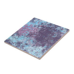 Carreau Marbre bleu, rose et violet Abstrait