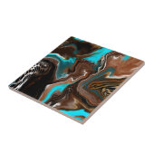 Carreau Marbre Brown et Bleu - Flûte (Côté)