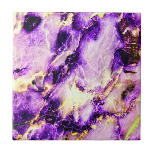 Carreau Marbre coloré élégant violet rose et or