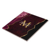 Carreau Marbre d'agate rouge et or (Côté)
