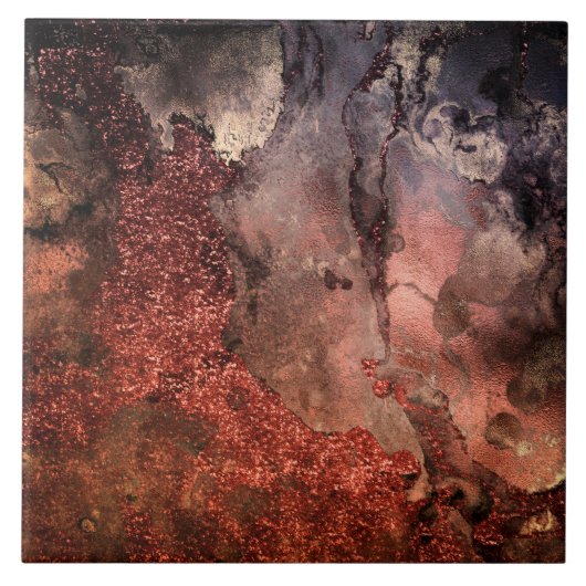 Carreau Marbre de cuivre brillant d'émeraude d'encre de (Devant)