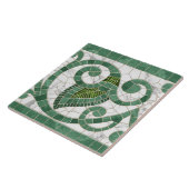 Carreau Marbre de Mosaïque Ornement vert et blanc (Côté)