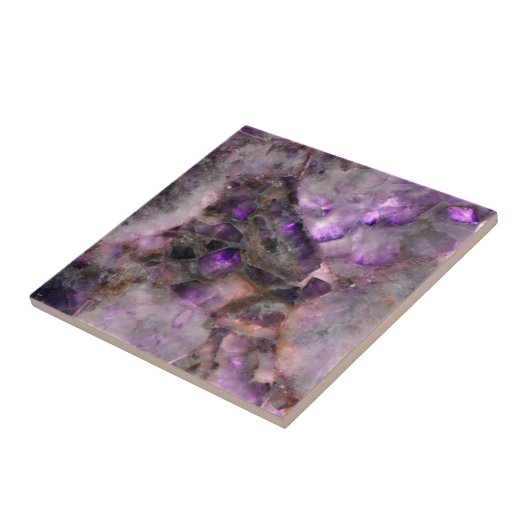 Carreau marbre de quartz Abstrait améthyste (Côté)