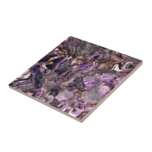 Carreau marbre de quartz Abstrait améthyste (Côté)