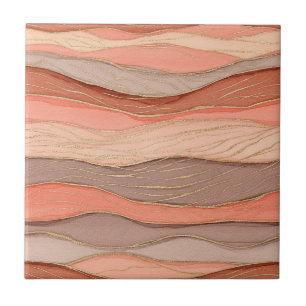 Carreau Marbre de Veine d'Or Terracotta - Luxe Chaud 10